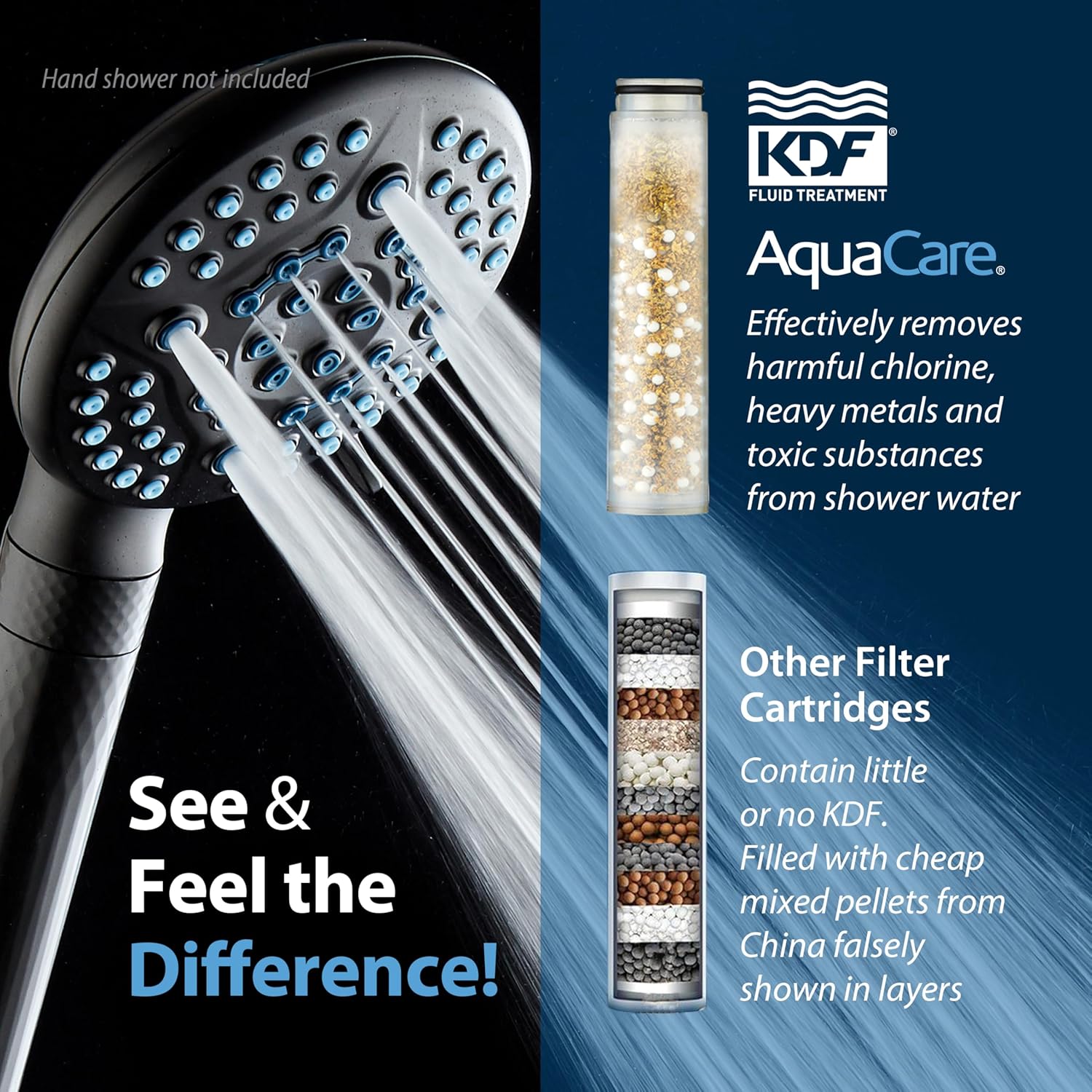 High-impact Enriched American KDF Hand Shower Filter 2-pack Replacement Cartridges