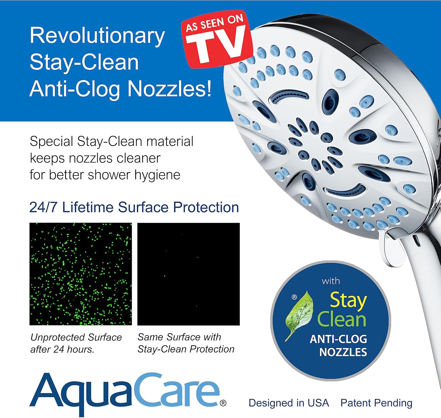 Magneton® 8-setting 5" Face Hand Shower with 2-way High/Low Magnetic Docking
