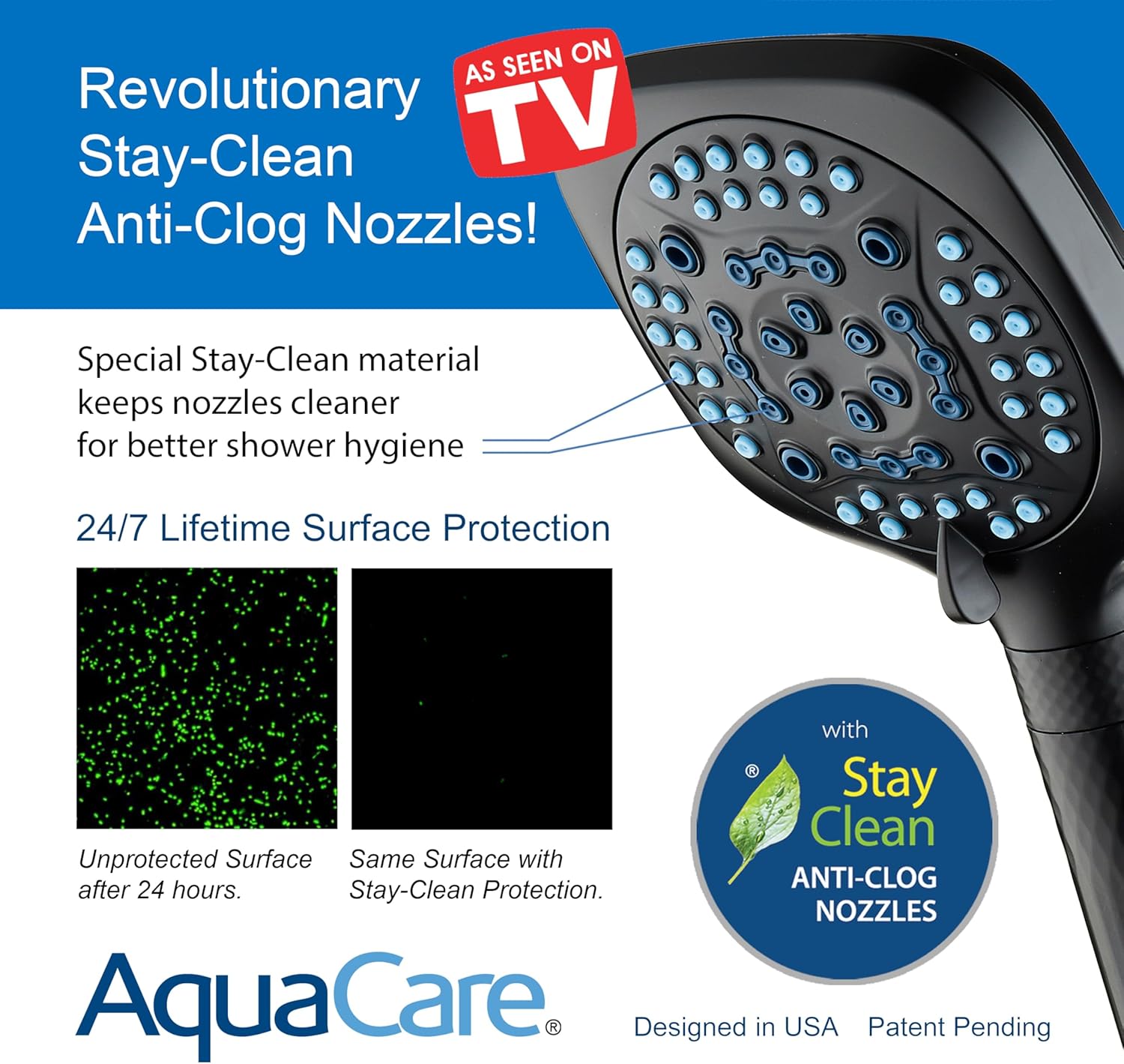4X All-in-One 82-setting 4-way Twin Combo with Shower Filter & 2-mode Power Wash, Square