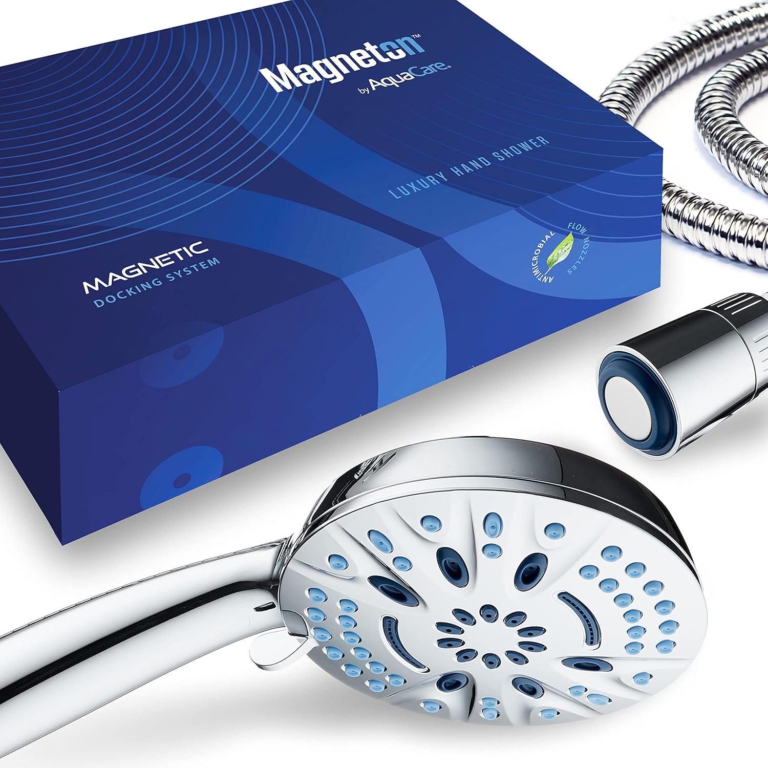 Magneton® 8-setting 5" Face Hand Shower with 2-way High/Low Magnetic Docking