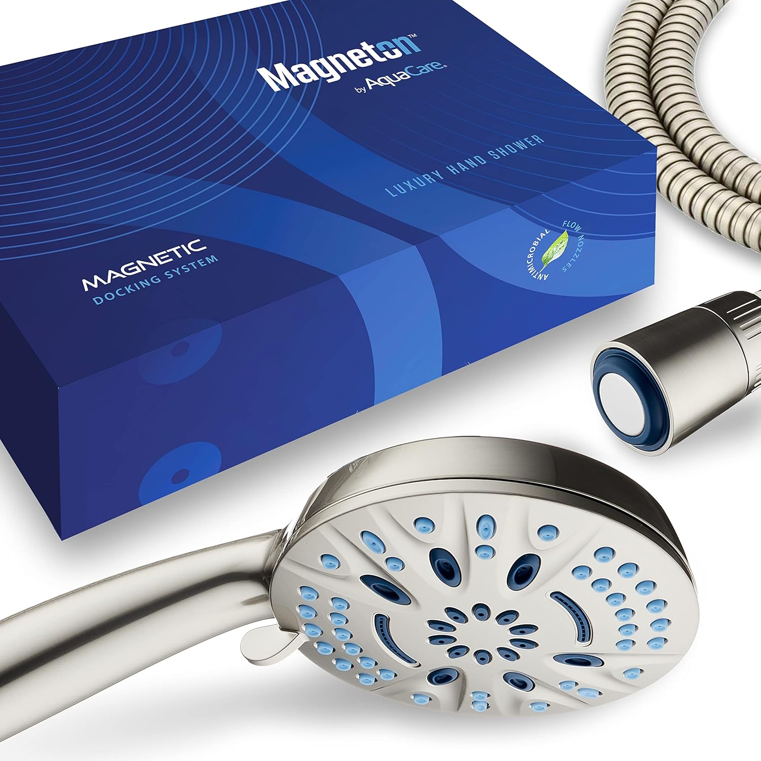 Magneton® 8-setting 5" Face Hand Shower with 2-way High/Low Magnetic Docking