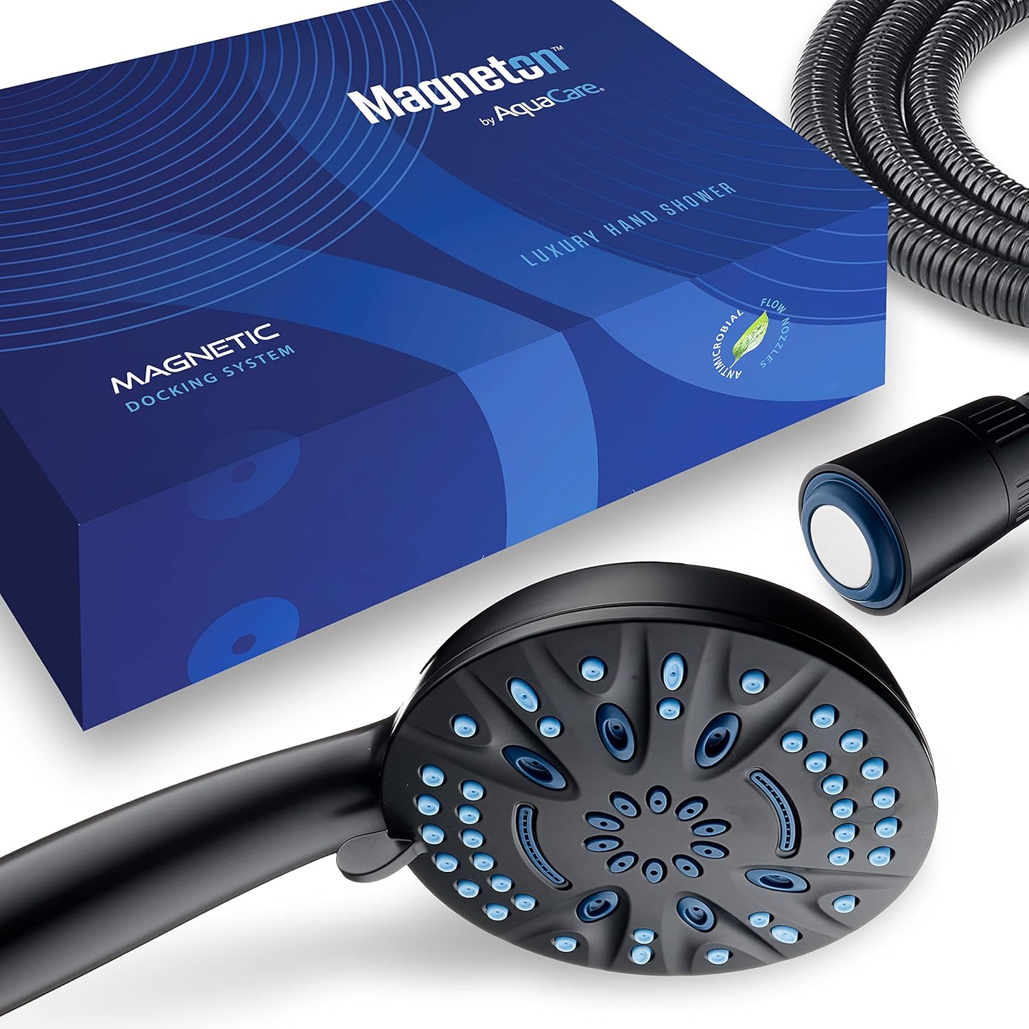 Magneton® 8-setting 5" Face Hand Shower with 2-way High/Low Magnetic Docking