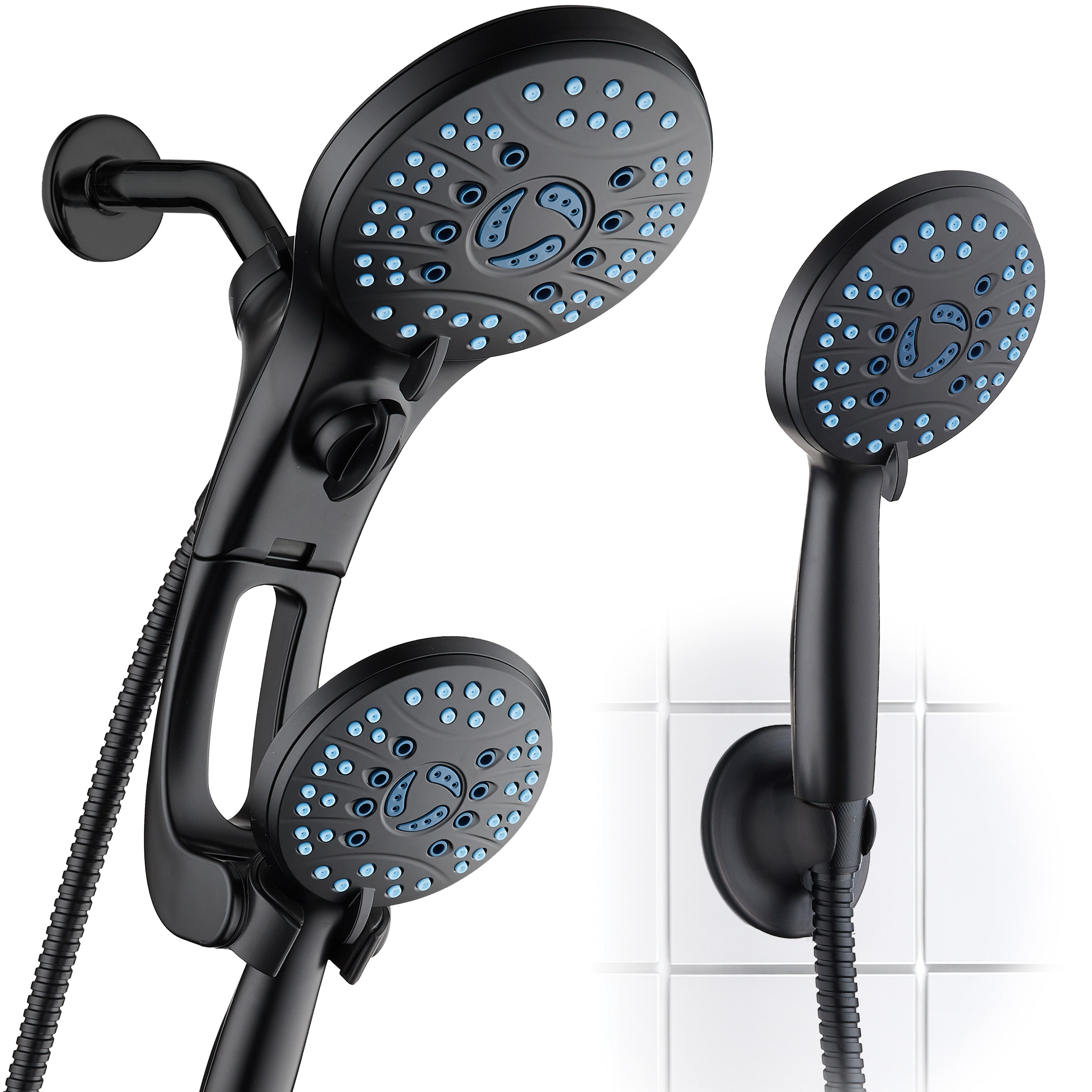 50-setting 3-way 2-in-1 Shower System with Adjustable Arm & Patented 2-mode Power Wash