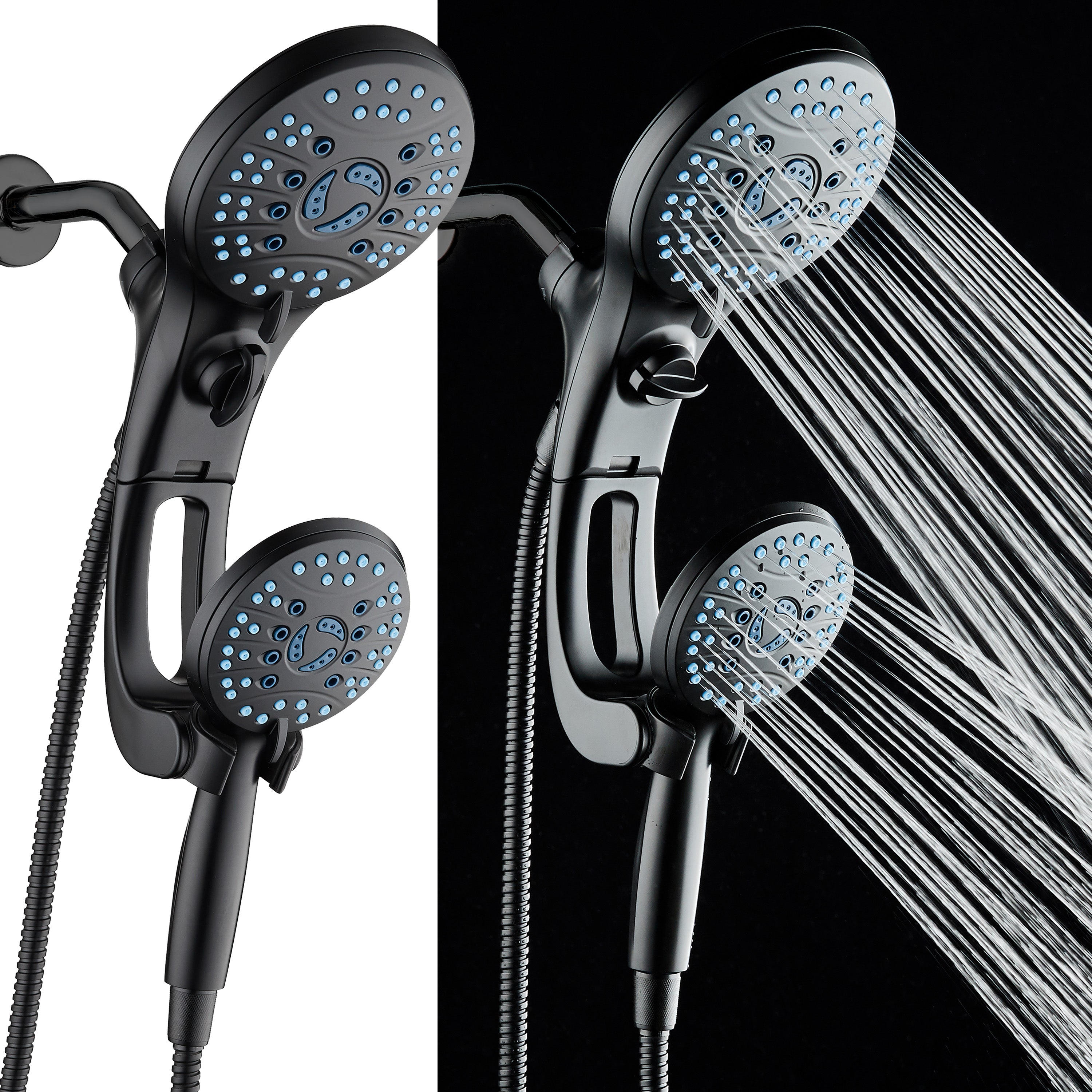 50-setting 3-way 2-in-1 Shower System with Adjustable Arm & Patented 2-mode Power Wash