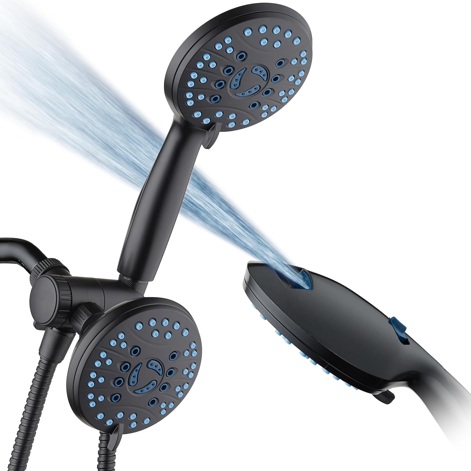 50-setting 3-way Twin Shower Combo with 2-mode Power Wash & Bonus Wall Bracket