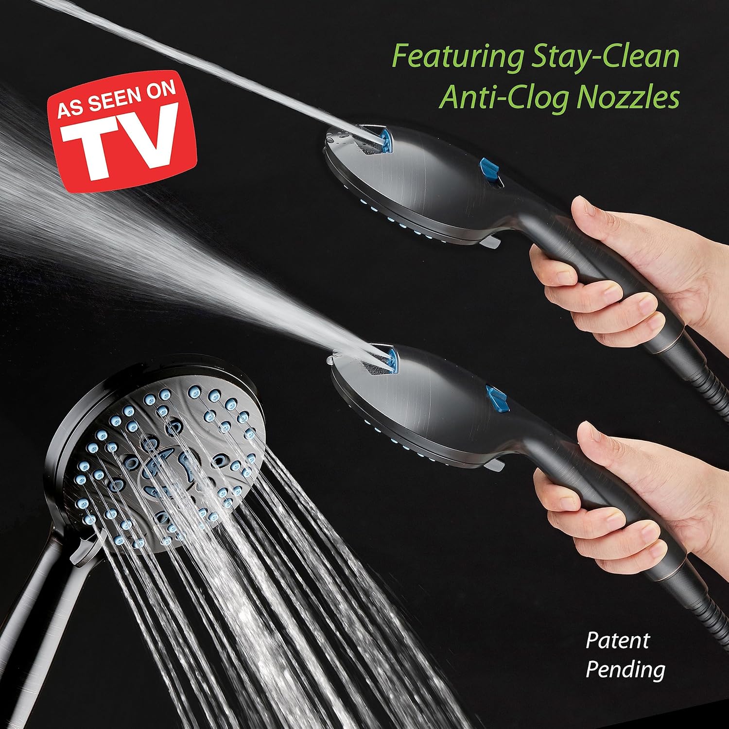 50-setting 3-way Twin Shower Combo with 2-mode Power Wash & Bonus Wall Bracket