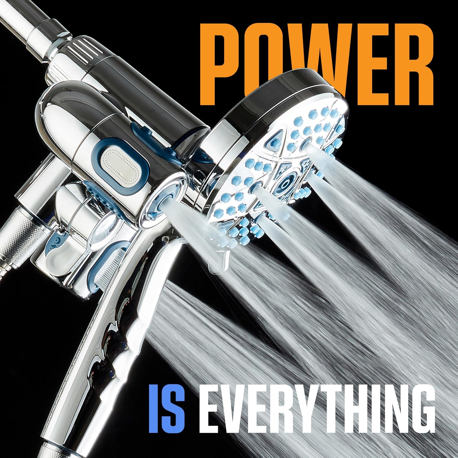 Polaris 208-setting 3-way Shower Combo with Adjustable Hydro Arms & Magnetic Docking