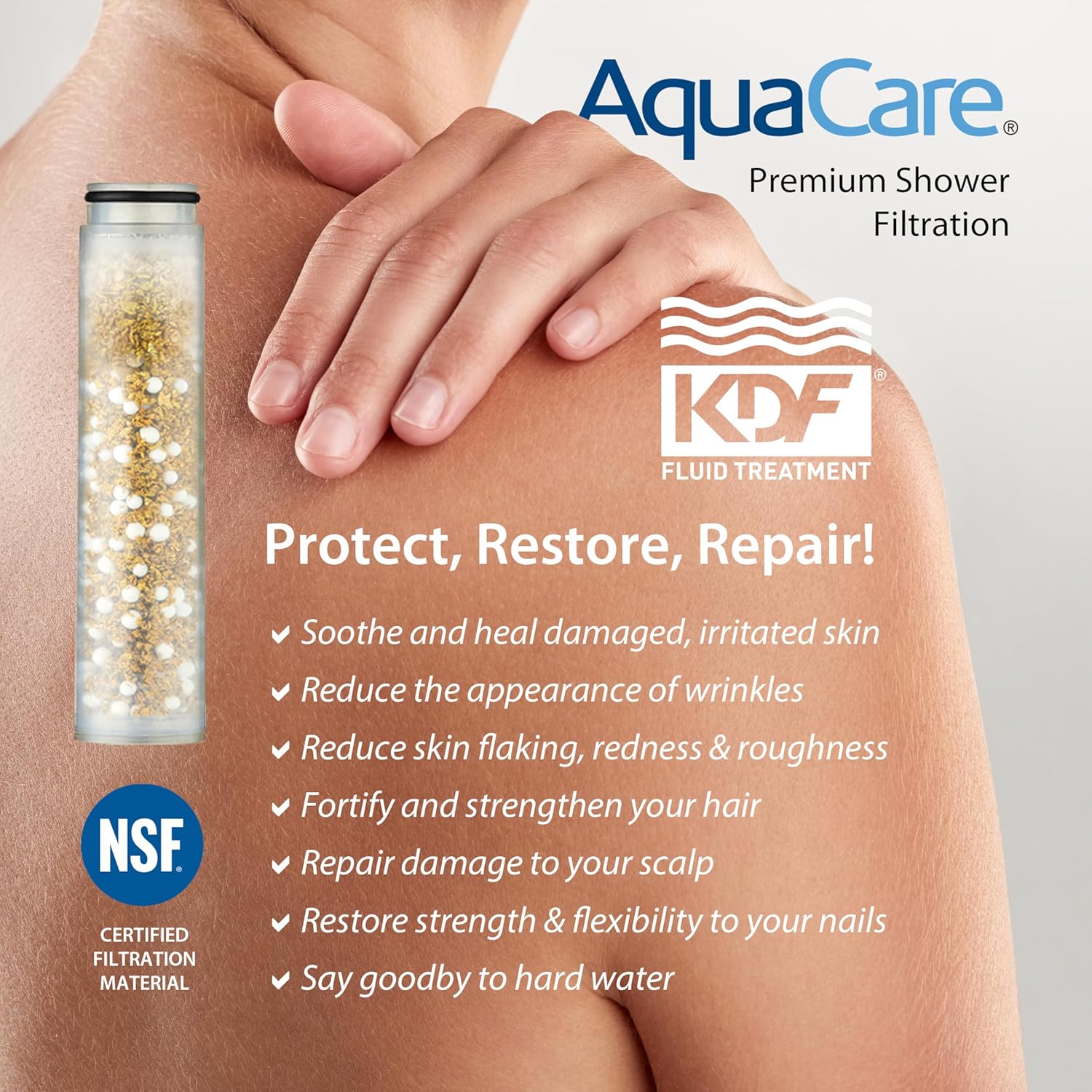 High-impact Enriched American KDF Hand Shower Filter 2-pack Replacement Cartridges
