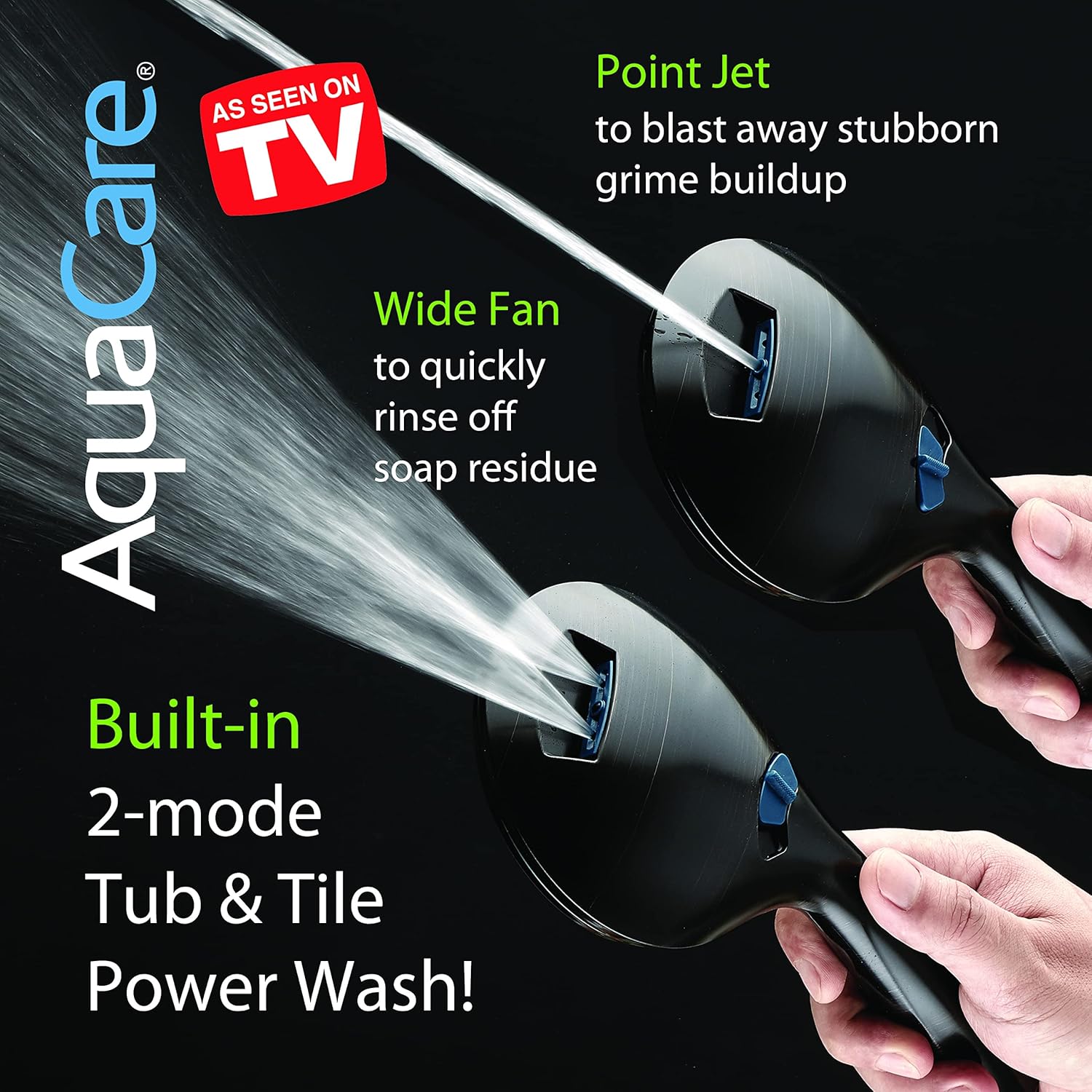 50-setting 3-way Twin Shower Combo with 2-mode Power Wash & Bonus Wall Bracket