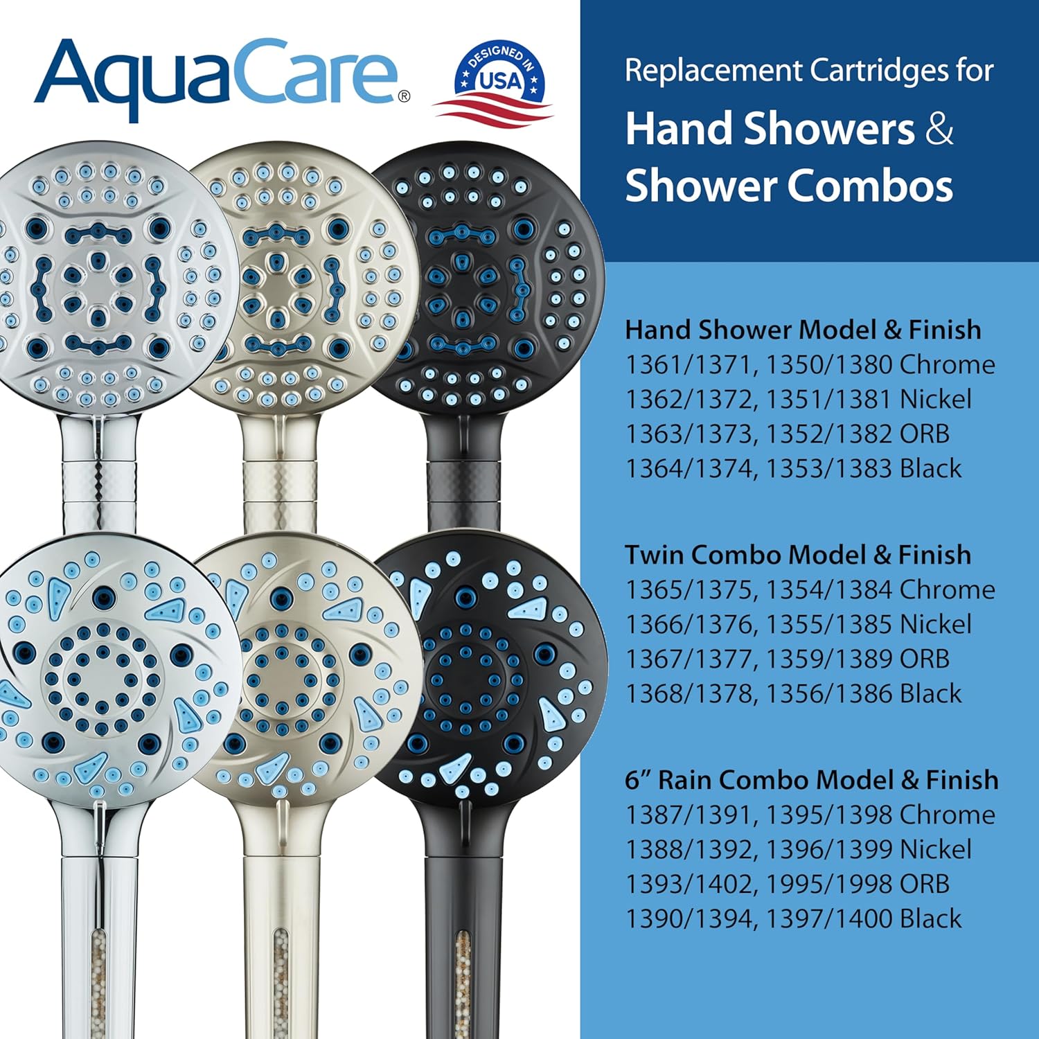 High-impact Enriched American KDF Hand Shower Filter 2-pack Replacement Cartridges