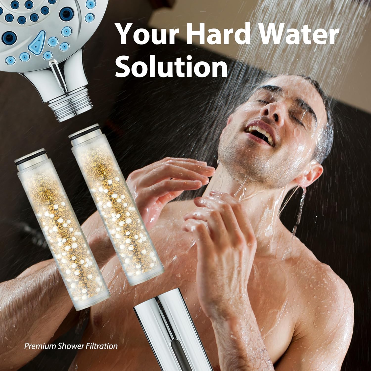High-impact Enriched American KDF Hand Shower Filter 2-pack Replacement Cartridges