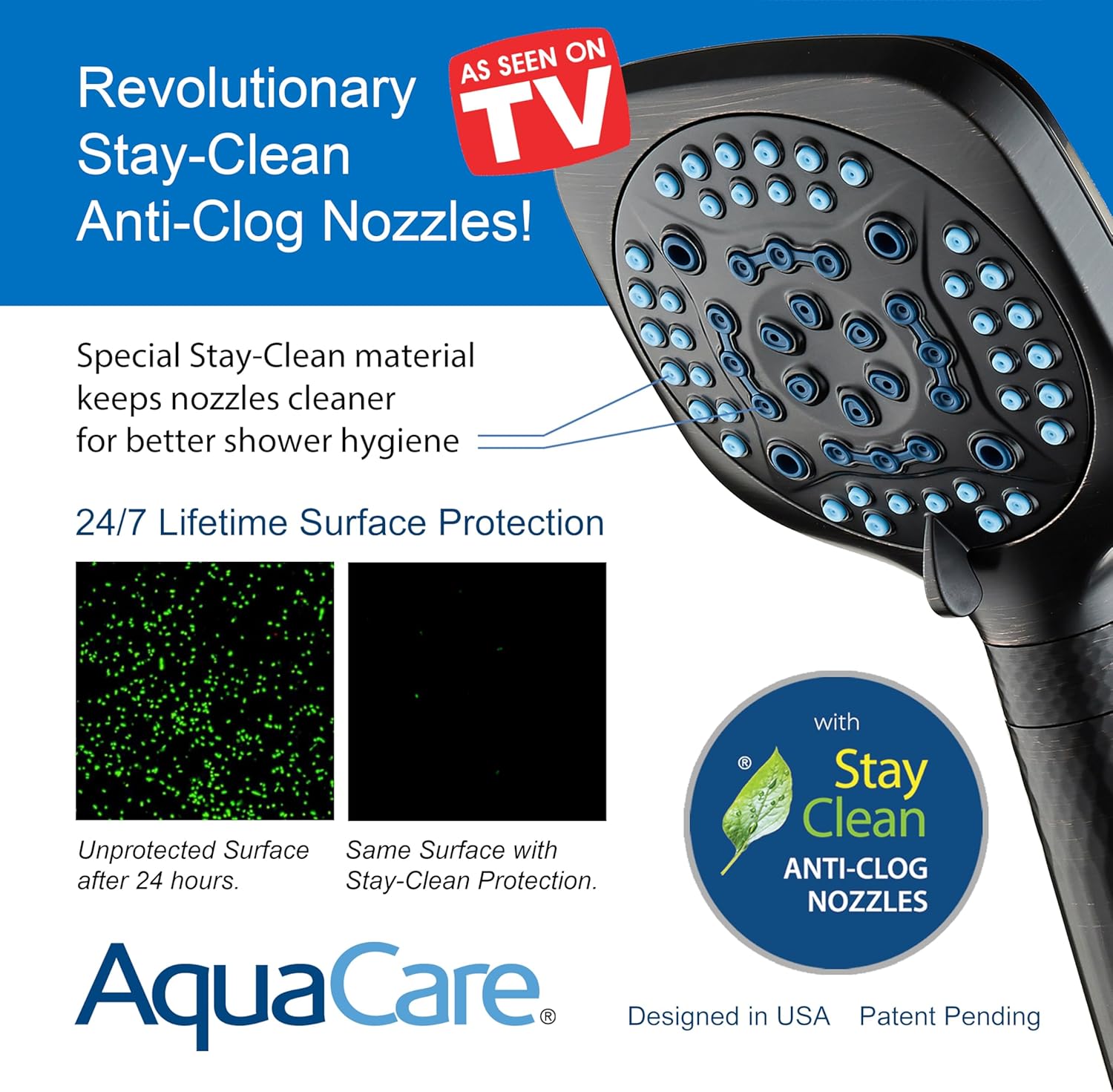 4X All-in-One 82-setting 4-way Twin Combo with Shower Filter & 2-mode Power Wash, Square