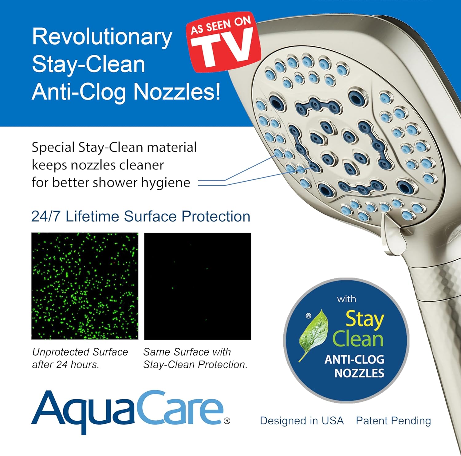 4X All-in-One 82-setting 4-way Twin Combo with Shower Filter & 2-mode Power Wash, Square