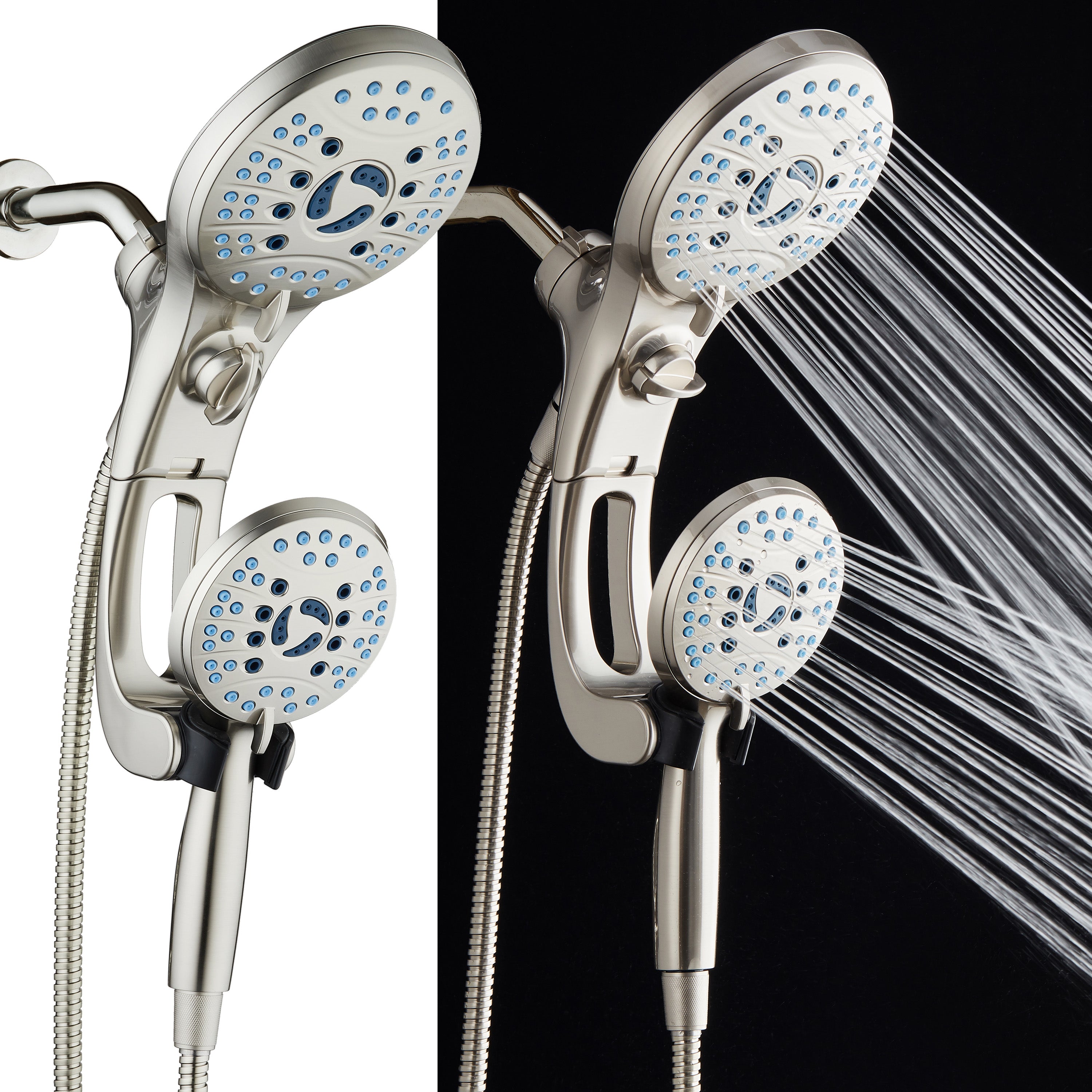 50-setting 3-way 2-in-1 Shower System with Adjustable Arm & Patented 2-mode Power Wash