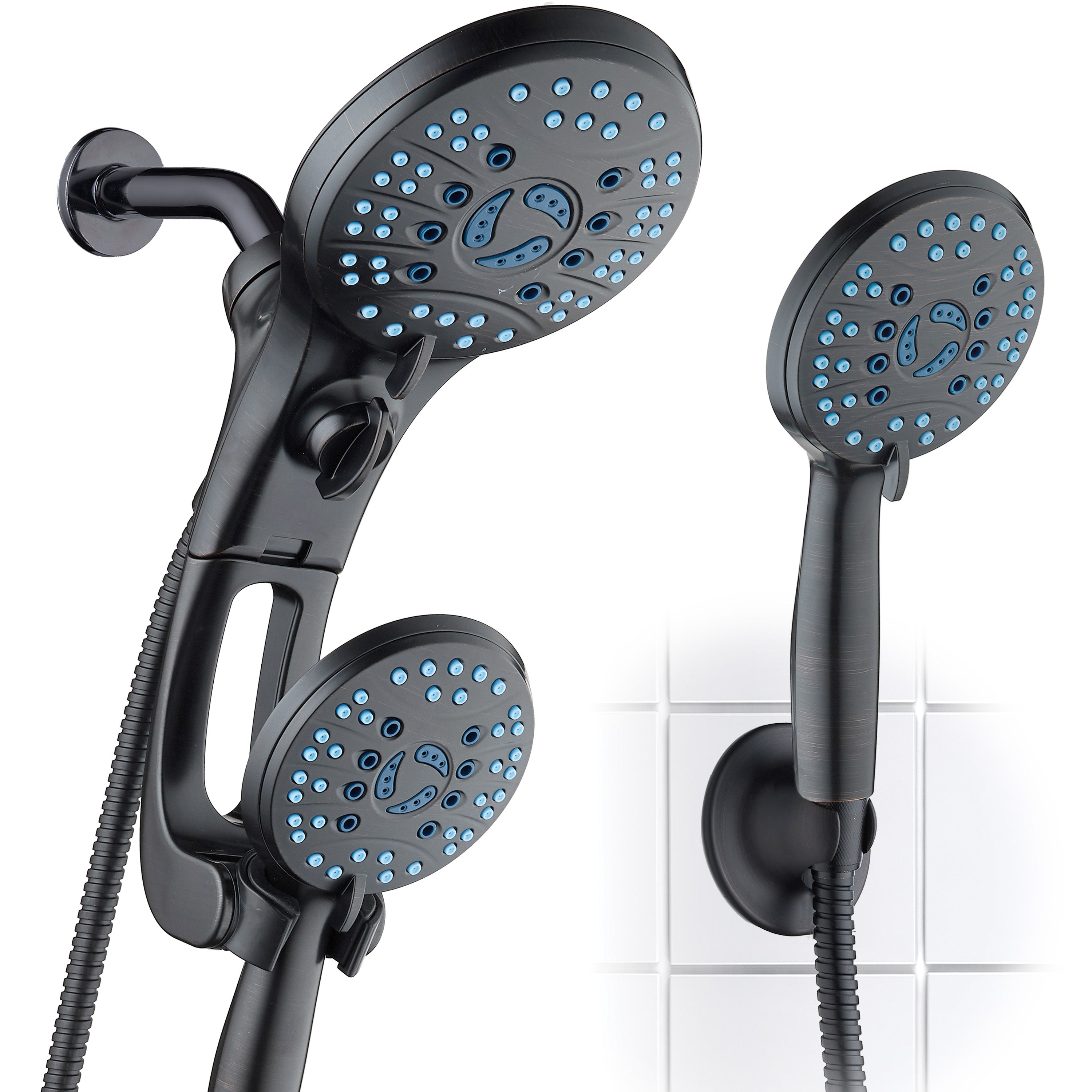 50-setting 3-way 2-in-1 Shower System with Adjustable Arm & Patented 2-mode Power Wash