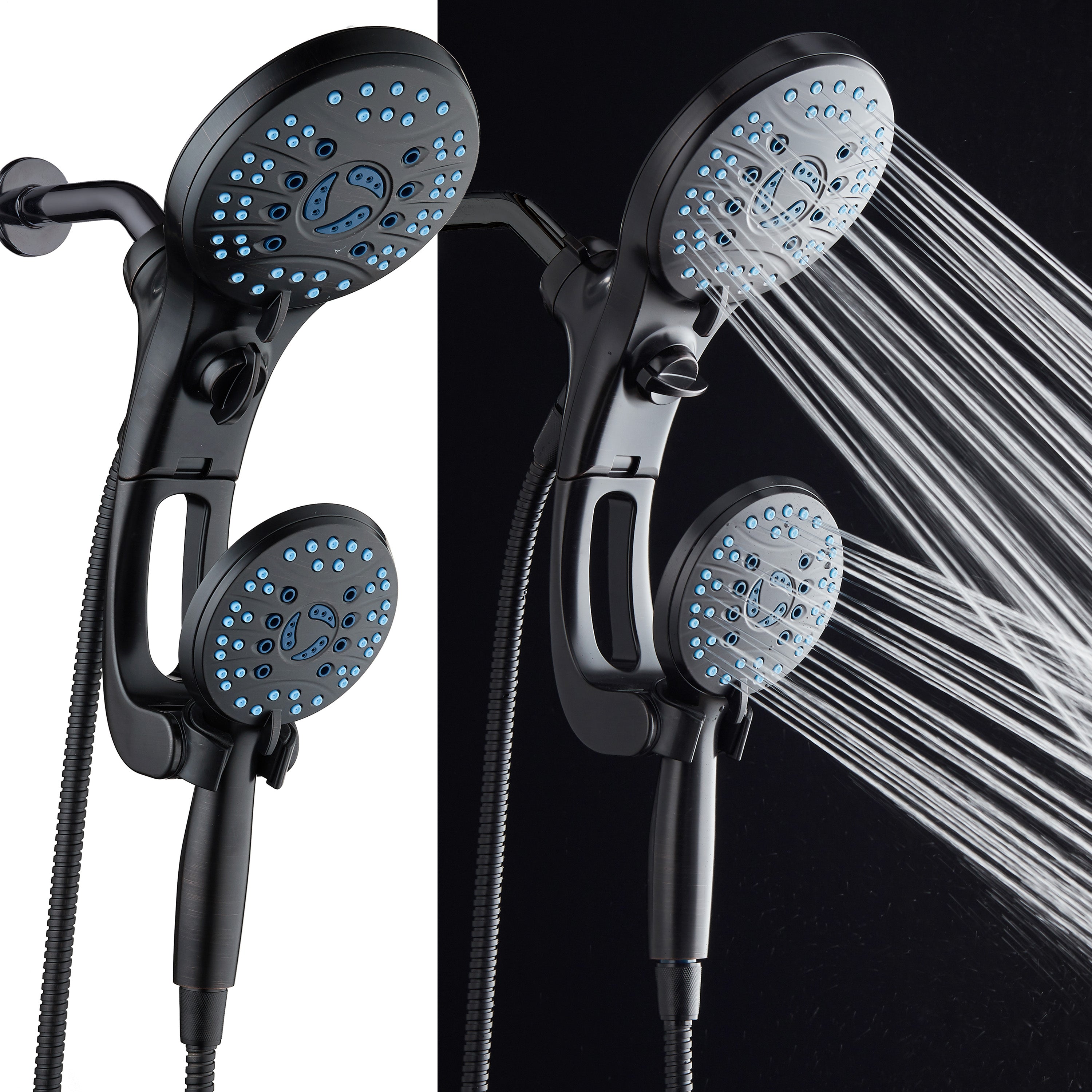 50-setting 3-way 2-in-1 Shower System with Adjustable Arm & Patented 2-mode Power Wash