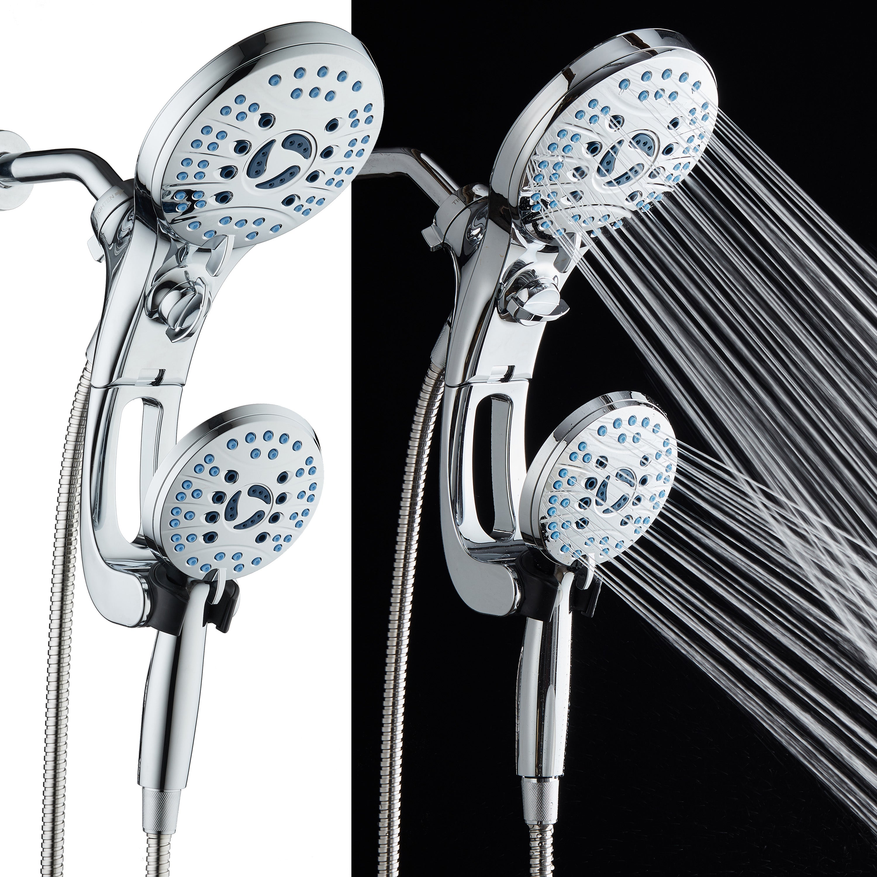 50-setting 3-way 2-in-1 Shower System with Adjustable Arm & Patented 2-mode Power Wash